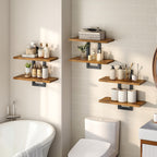 CasaBraun: Decorative Wall Shelves – Robust, Space-Saving & Hanging in Rustic Wood Design for Living Room & Bathroom