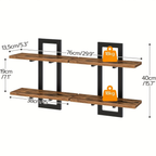 CasaBraun: Decorative Wall Shelves – Robust, Space-Saving & Hanging in Rustic Wood Design for Living Room & Bathroom