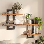 CasaBraun: Decorative Wall Shelves – Robust, Space-Saving & Hanging in Rustic Wood Design for Living Room & Bathroom