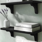 CasaRustik: Decorative Wall Shelves – Set of 2, Solid & Hanging for Living Accessories & Organization in the Living Room & Hallway