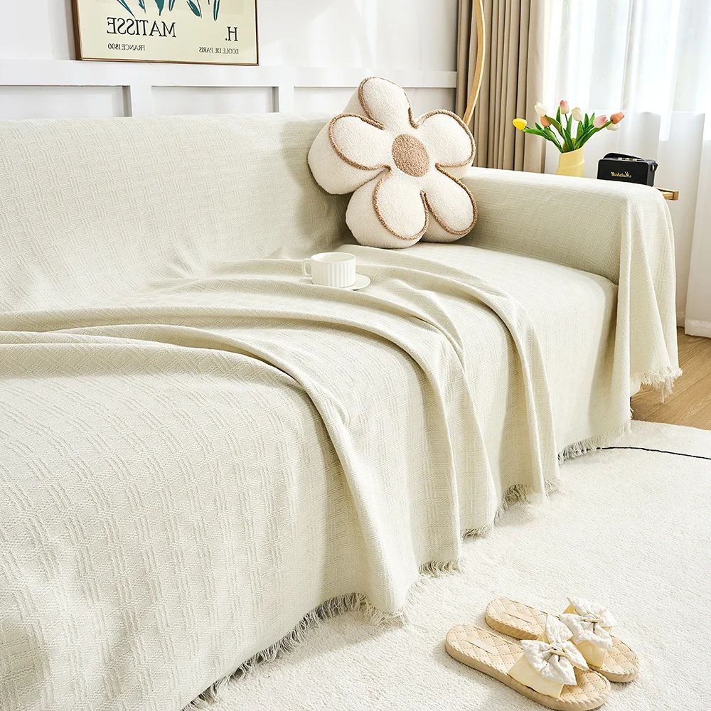 CasaSerene: Sofa Cover in Geometric Pattern Made of Brushed Microfiber with Quilted Structure – for Sofa & Living Room