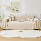 CasaSerene: Sofa Cover in Geometric Pattern Made of Brushed Microfiber with Quilted Structure – for Sofa & Living Room