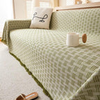 CasaSerene: Sofa Cover in Geometric Pattern Made of Brushed Microfiber with Quilted Structure – for Sofa & Living Room