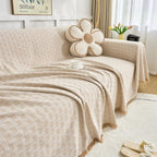CasaSerene: Sofa Cover in Geometric Pattern Made of Brushed Microfiber with Quilted Structure – for Sofa & Living Room
