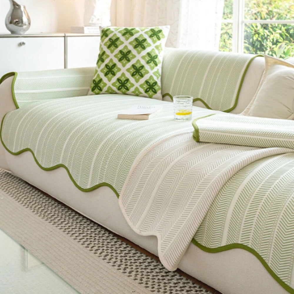 CasaWeave: Herringbone Sofa Cover – Non-Slip Sofa Throw for Living Room & Bed