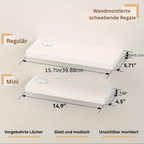 CasaWeiss: Wooden Wall Shelves – Set of 4, Modern & Hanging with Invisible Mounting for Plants & Photos in the Living Room