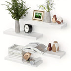 CasaWeiss: Wooden Wall Shelves – Set of 4, Modern & Hanging with Invisible Mounting for Plants & Photos in the Living Room