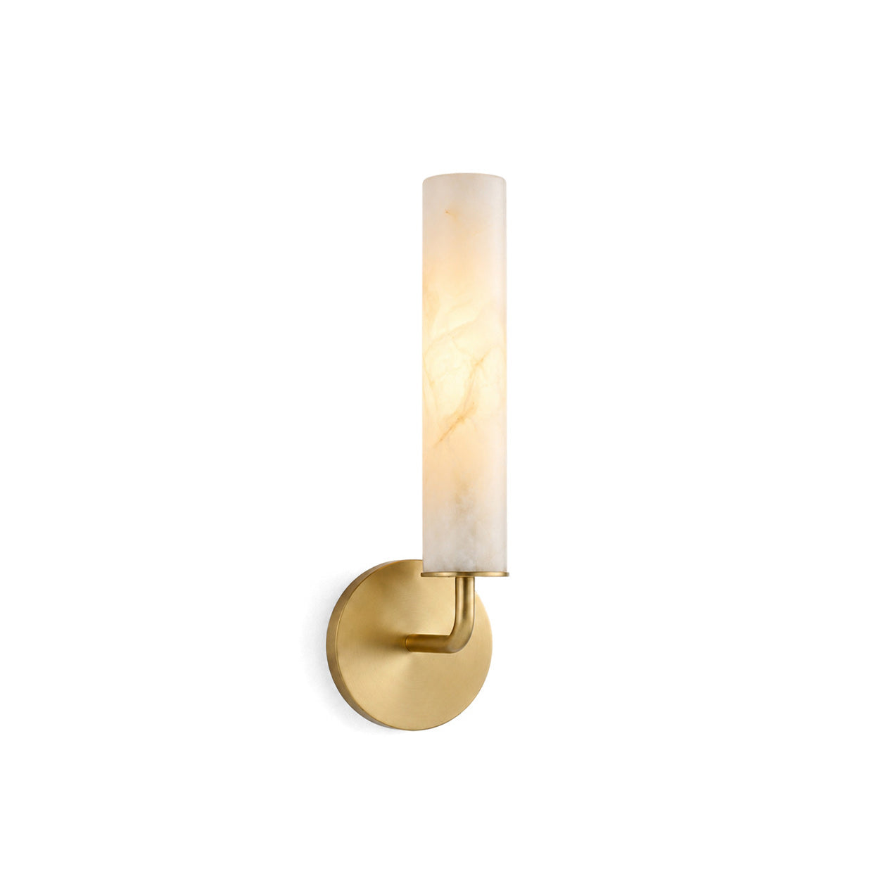 Casoria Natural Alabaster Cylinder Wall Sconce
