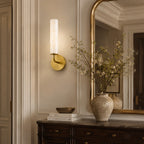 Casoria Natural Alabaster Cylinder Wall Sconce
