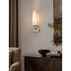 Casoria Natural Alabaster Cylinder Wall Sconce