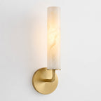 Casoria Natural Alabaster Cylinder Wall Sconce
