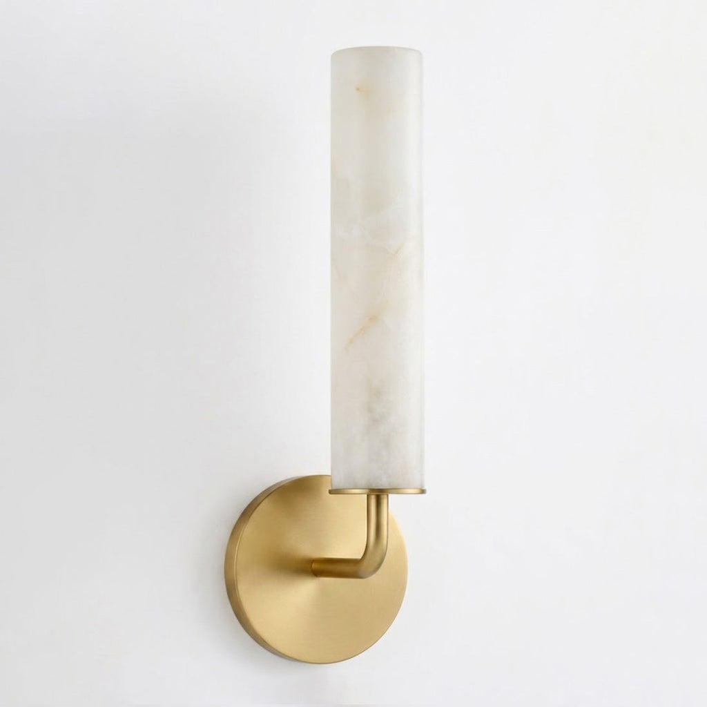 Casoria Natural Alabaster Cylinder Wall Sconce