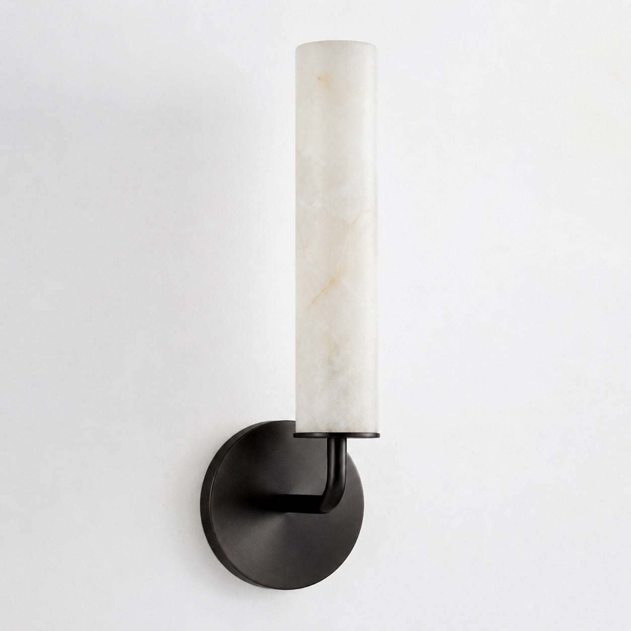 Casoria Natural Alabaster Cylinder Wall Sconce