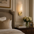 Casoria Natural Alabaster Cylinder Wall Sconce