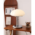Cato Retro Caramel Glass Table Lamp with Chrome Base