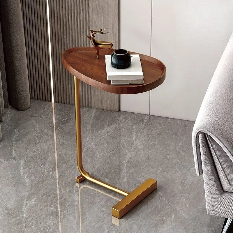 CaviraSchlau: C-shaped side table with compact size & flexible use – for sofa & bed