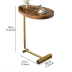 CaviraSchlau: C-shaped side table with compact size & flexible use – for sofa & bed
