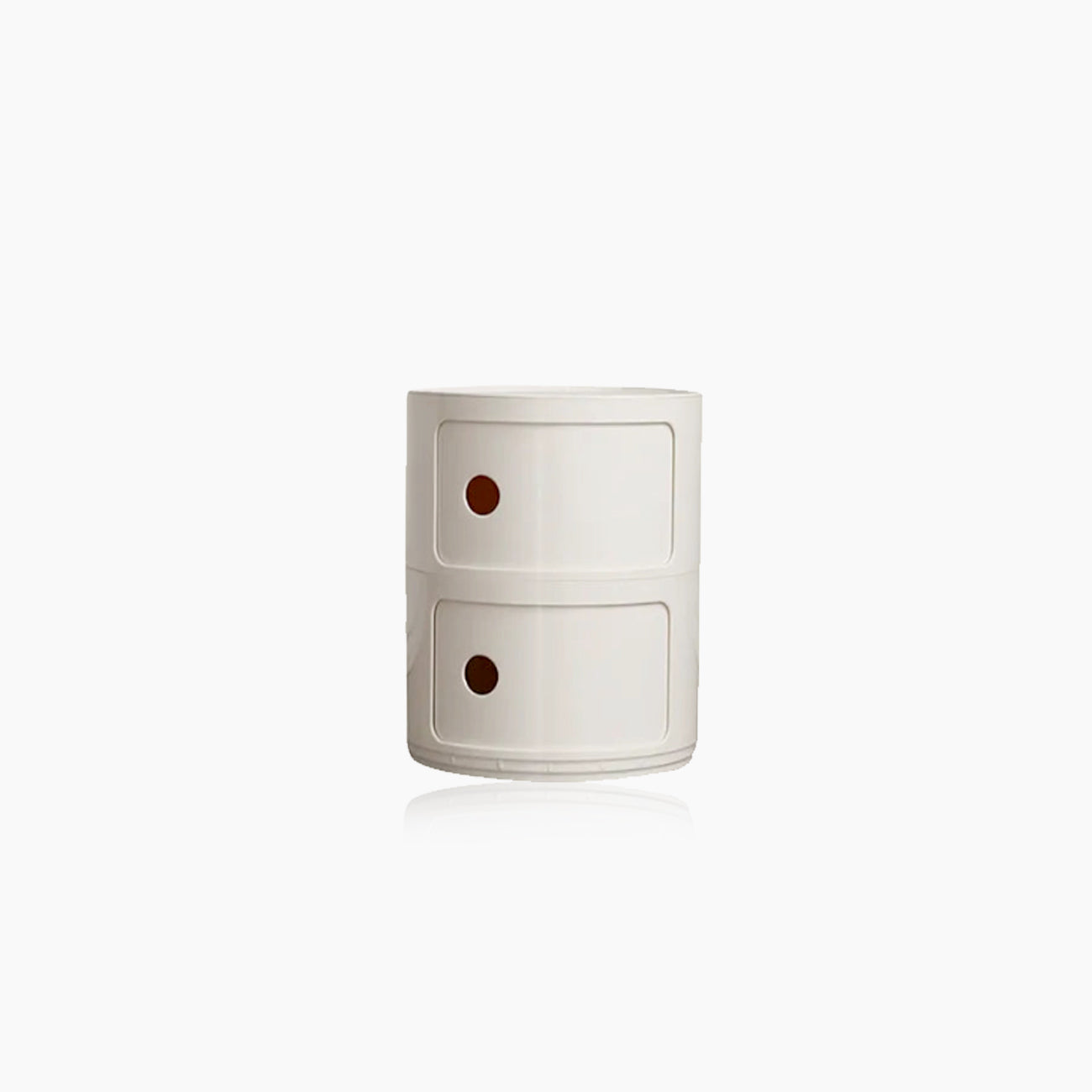 CavoModul: Round Side Table with Storage & Sliding Doors in Modern Design – for Living Room & Bedroom