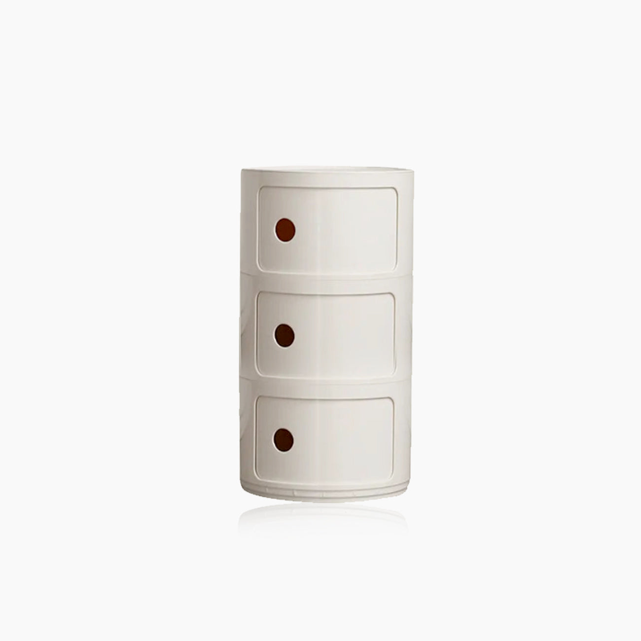 CavoModul: Round Side Table with Storage & Sliding Doors in Modern Design – for Living Room & Bedroom