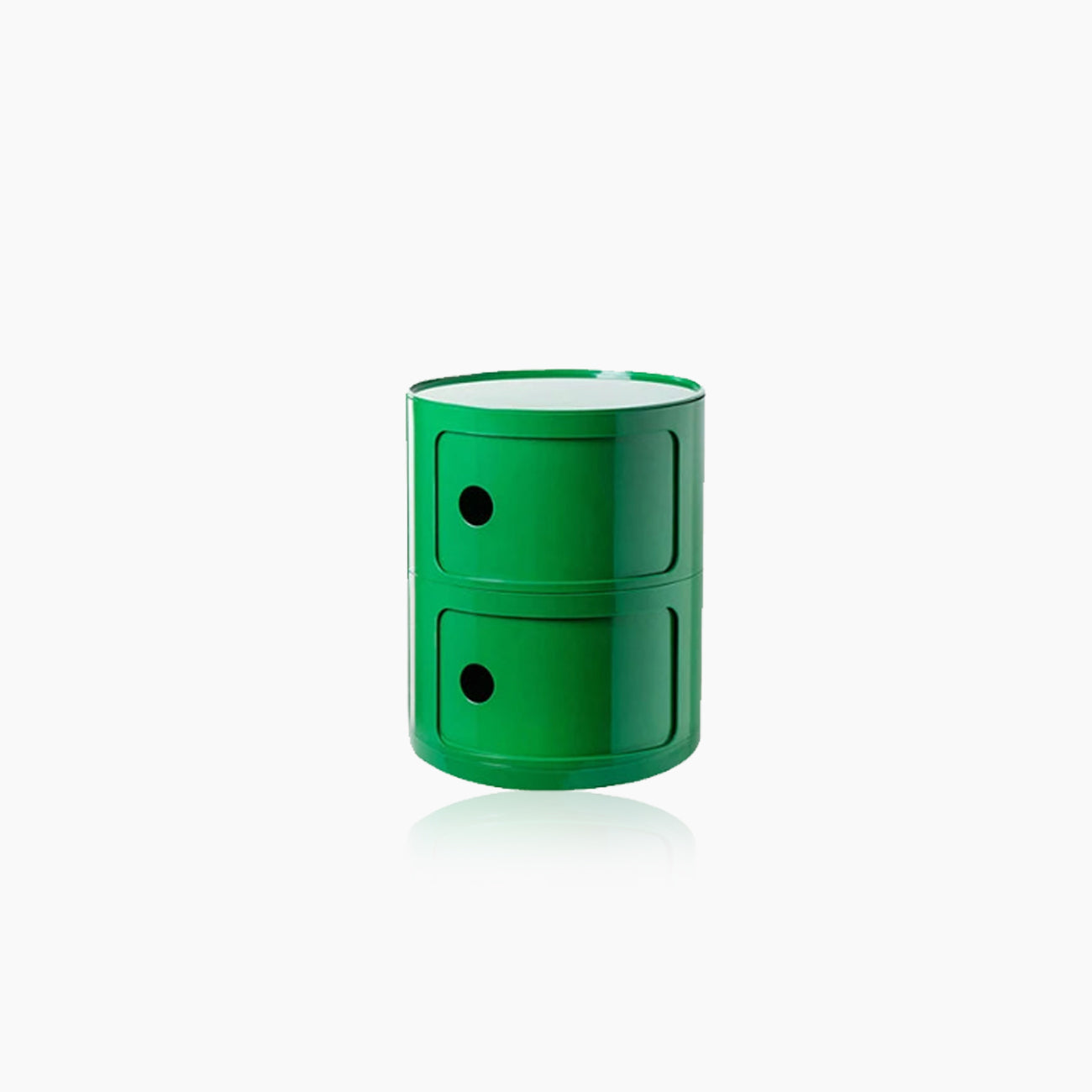 CavoModul: Round Side Table with Storage & Sliding Doors in Modern Design – for Living Room & Bedroom