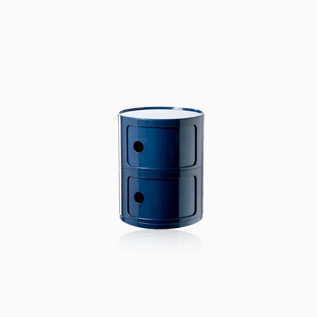 CavoModul: Round Side Table with Storage & Sliding Doors in Modern Design – for Living Room & Bedroom