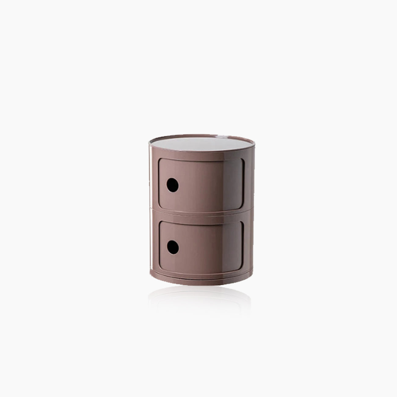 CavoModul: Round Side Table with Storage & Sliding Doors in Modern Design – for Living Room & Bedroom