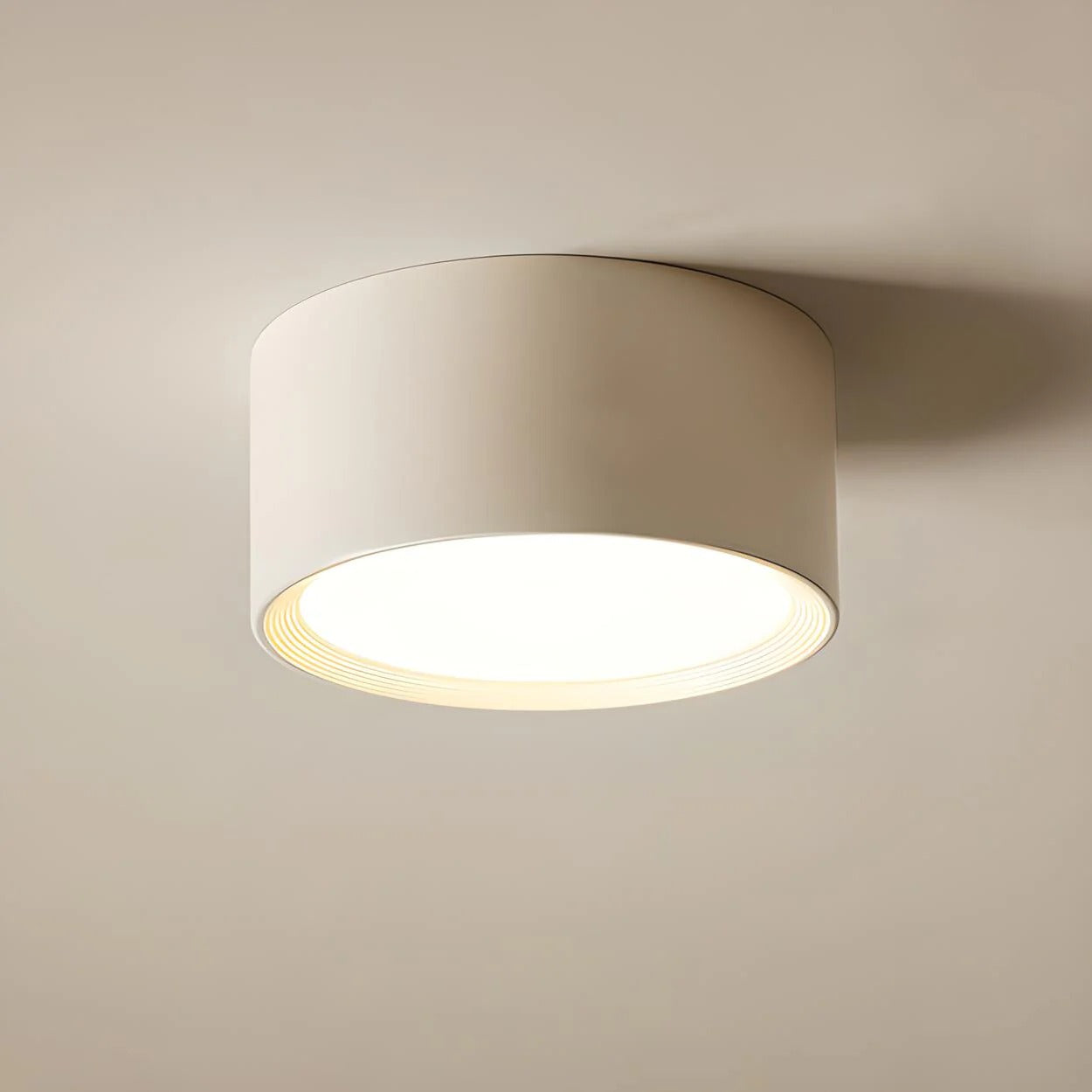 Ceiling Light LED Cylinder Flush Mount Metal Acrylic Shade