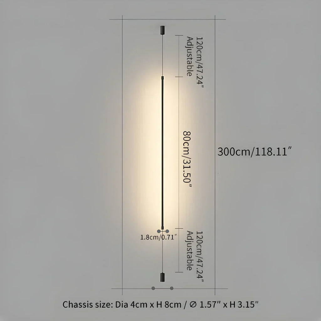 Bello Vloer Tot Plafond Lamp | Slank Design, Ingebouwde LED Verlichting