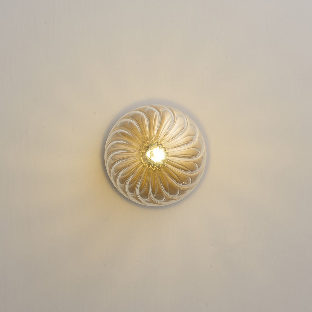 Celeste Optical Swirl Glass Wall Sconce