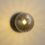 Celeste Optical Swirl Glass Wall Sconce