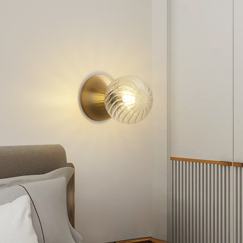 Celeste Optical Swirl Glass Wall Sconce
