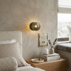 Celeste Optical Swirl Glass Wall Sconce
