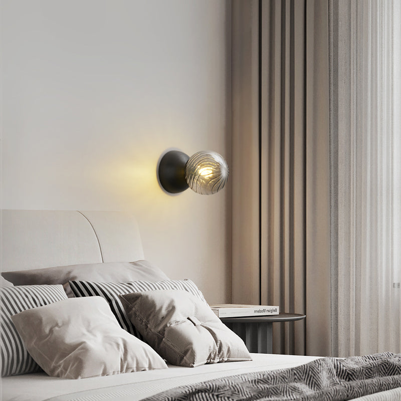 Celeste Optical Swirl Glass Wall Sconce