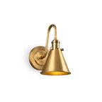 Cellmn Gooseneck Cone Wall Sconce (Brass or Black)