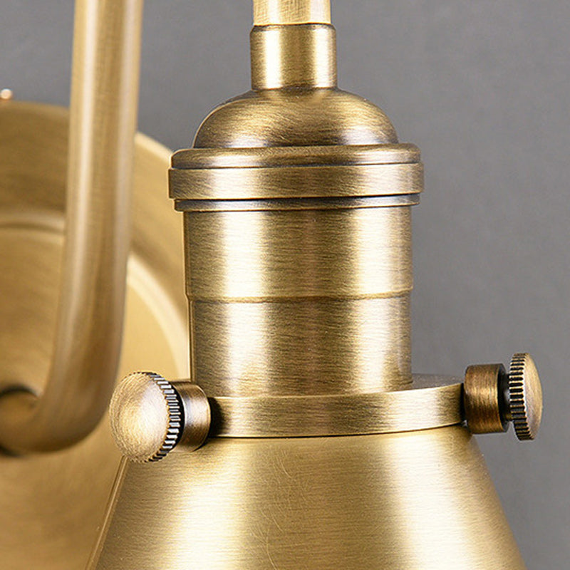 Cellmn Gooseneck Cone Wall Sconce (Brass or Black)