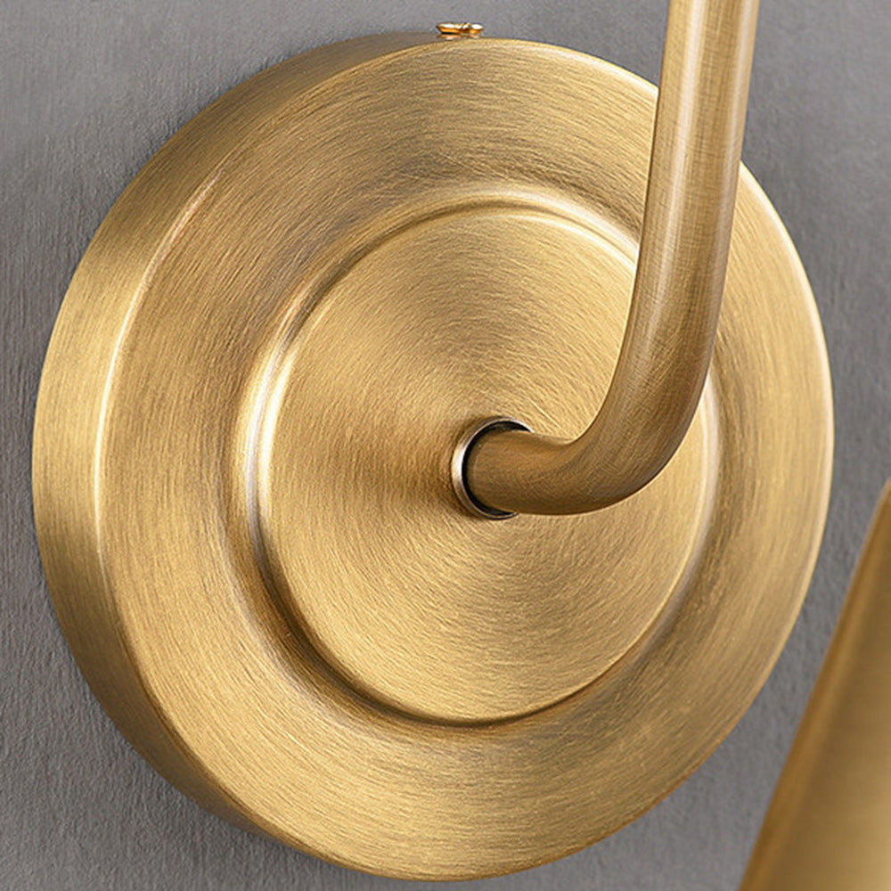 Cellmn Gooseneck Cone Wall Sconce (Brass or Black)
