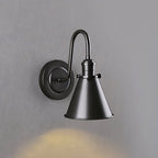 Cellmn Gooseneck Cone Wall Sconce (Brass or Black)