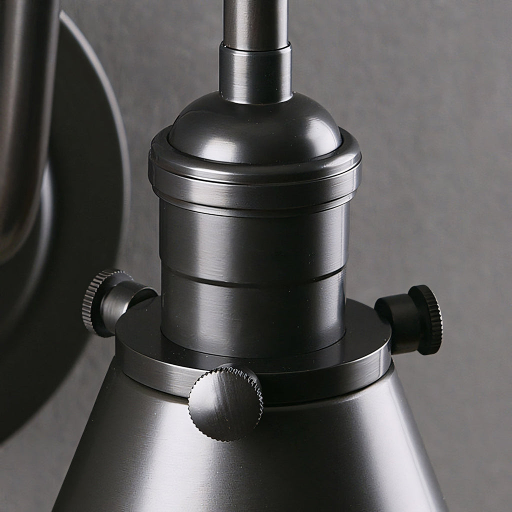Cellmn Gooseneck Cone Wall Sconce (Brass or Black)
