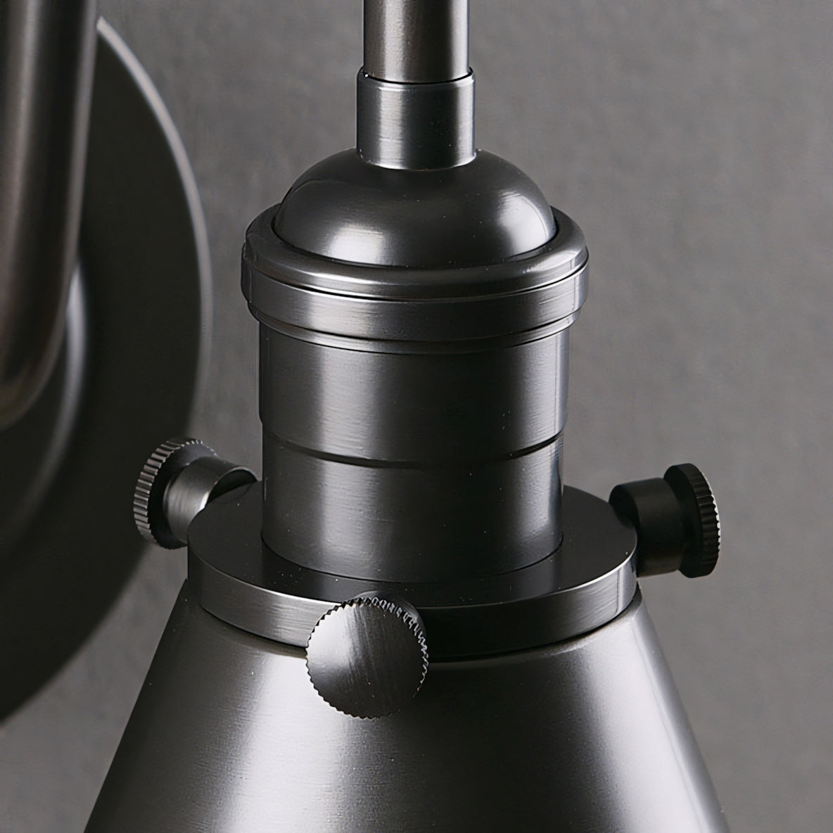 Cellmn Gooseneck Cone Wall Sconce (Brass or Black)