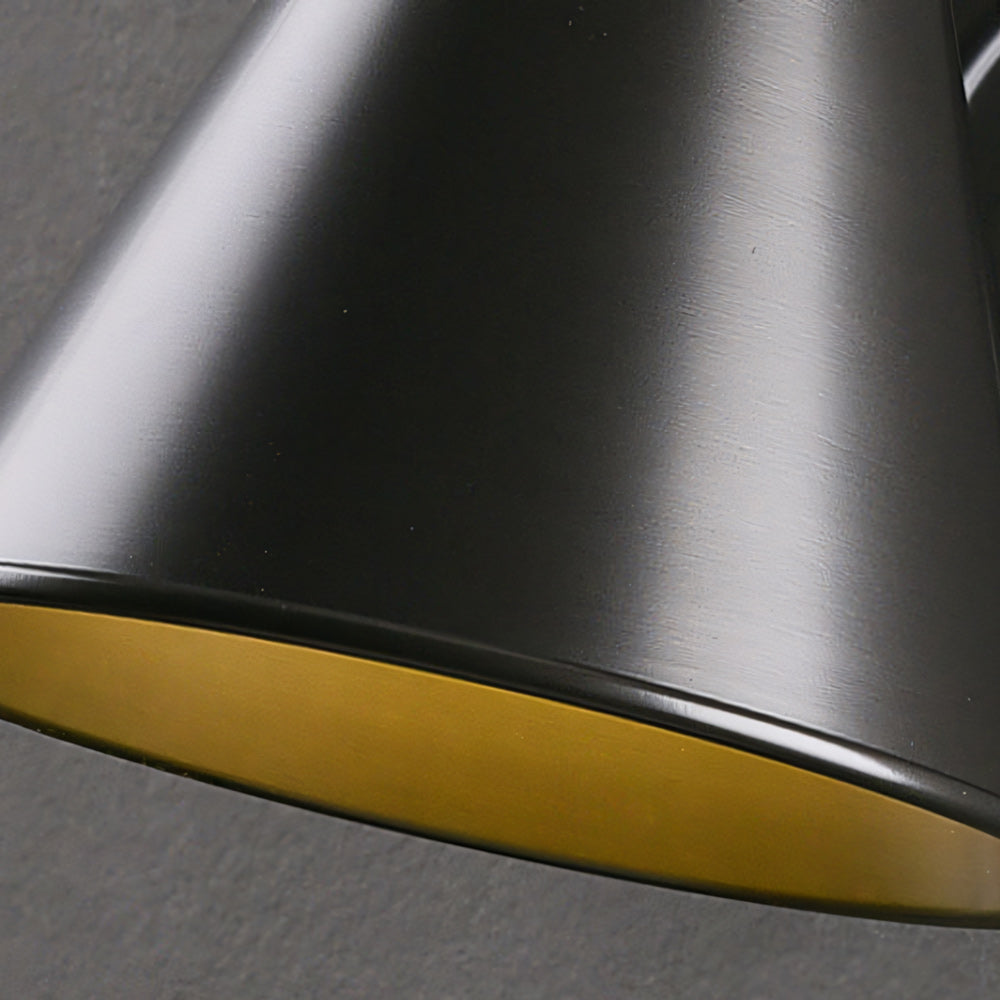 Cellmn Gooseneck Cone Wall Sconce (Brass or Black)