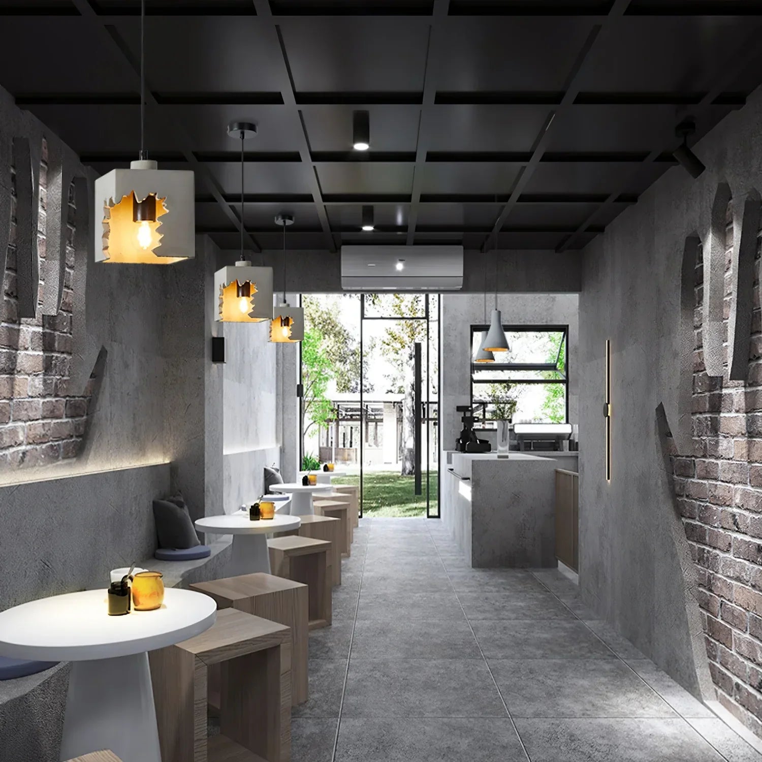 Virrelon - Scandinavian concrete pendant lamp