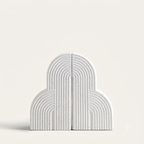 Ceramic Bookends Cloud Design Nordic Style Set of 2