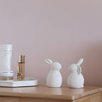 Bunny Figurine Minimalist White Decorative Accent