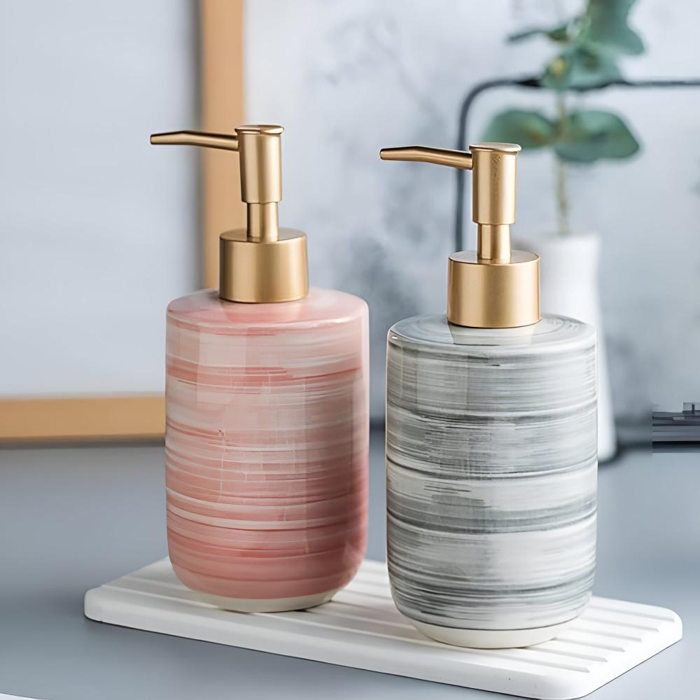 Soap Dispenser Ceramic 350ml Gloss Finish ABS Pump