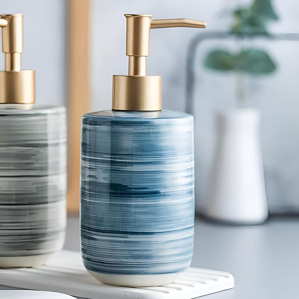Soap Dispenser Ceramic 350ml Gloss Finish ABS Pump