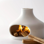 Incense Burner Ceramic Sage and Wood Burning Holder