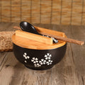 Ramen Bowl Set with Lid Tray Chopsticks and Spoon