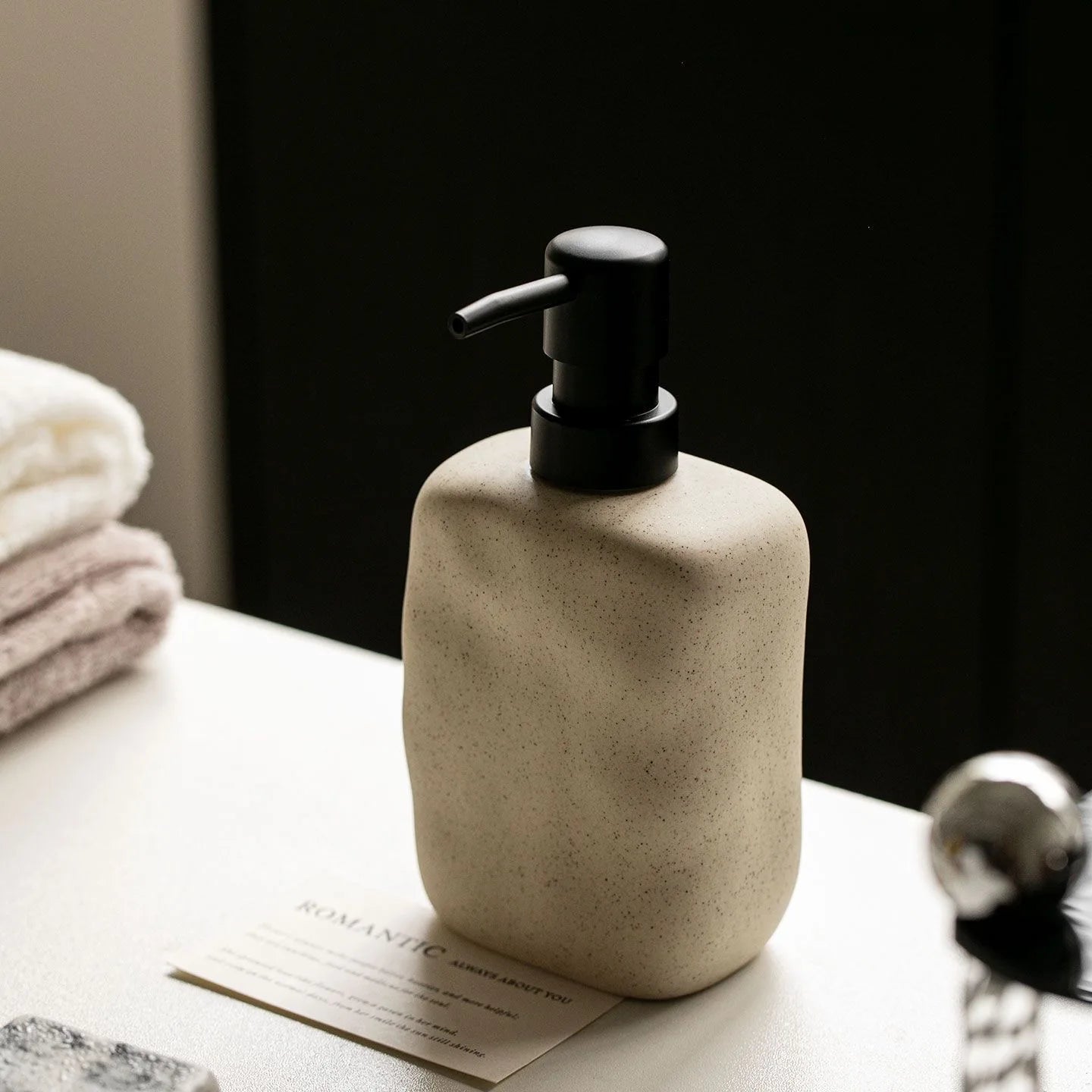 Soap Dispenser Wabi-Sabi Minimalist Press Pump Refillable