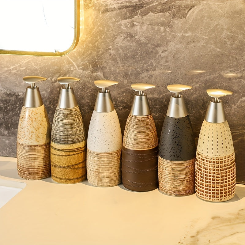 Ceramic Soap Dispenser Freestanding Pump Durable Ceramic Multi Purpose Use