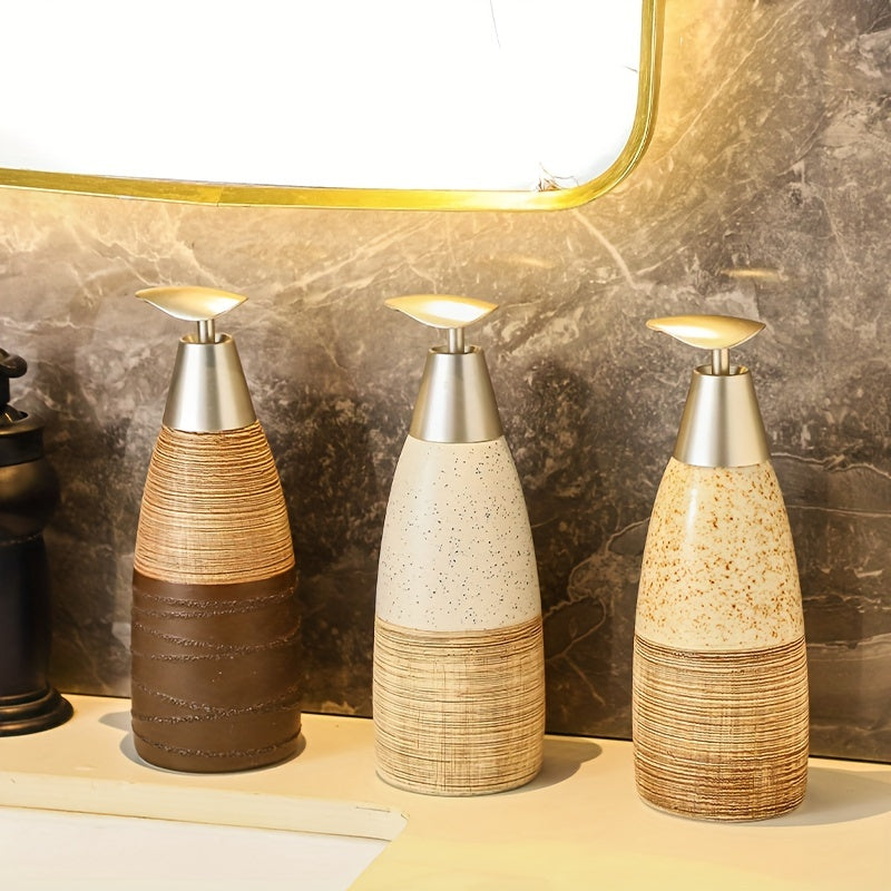 Ceramic Soap Dispenser Freestanding Pump Durable Ceramic Multi Purpose Use